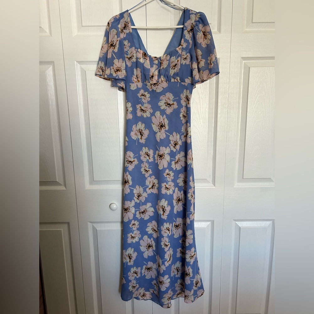 ASTR the Label Floral Blue Maxi Dress